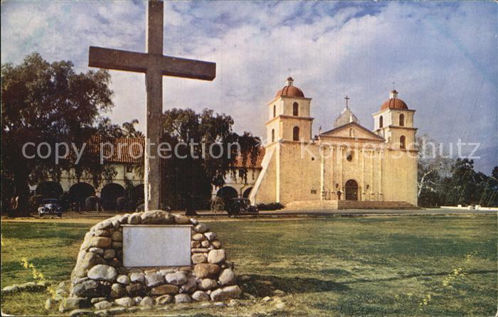 Santa Barbara California Queen Mission founded 1786 Cross