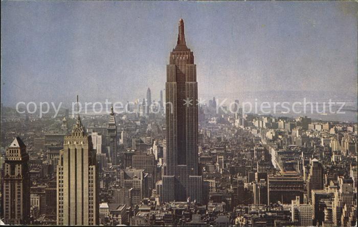 New York City Looking south from observation roof of RCA Building Empire State B