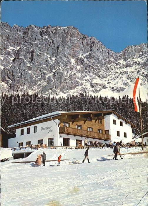 Ehrwald Tirol Ehrwalder Alm mit Wetterwand Wintersportplatz