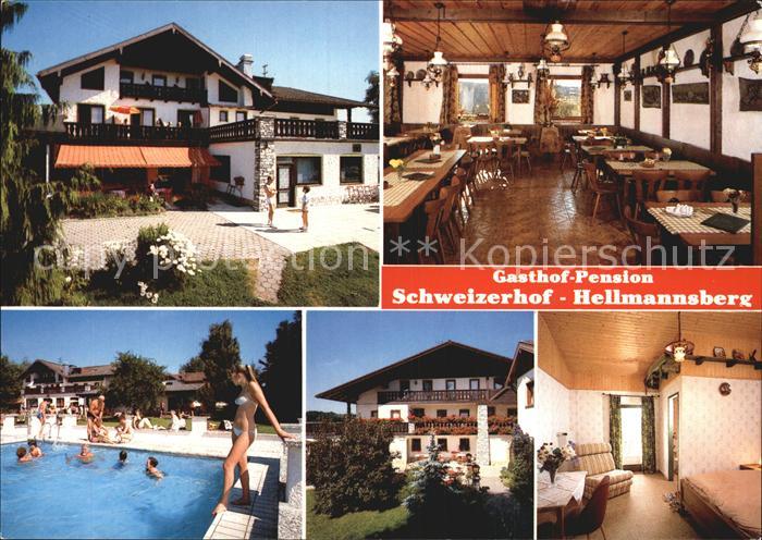 Hellmannsberg Waging See Gasthof Pension Schweizerhof Swimming Pool