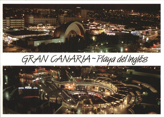 Playa del Ingles Stadtbild bei Nacht Templo Ecumenico