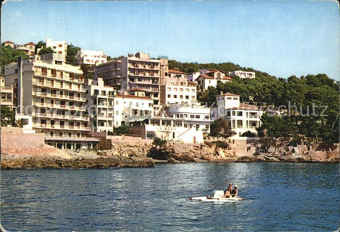 Palma de Mallorca Vista parcial de San Agustin Ansicht von Meerseite Tretboot