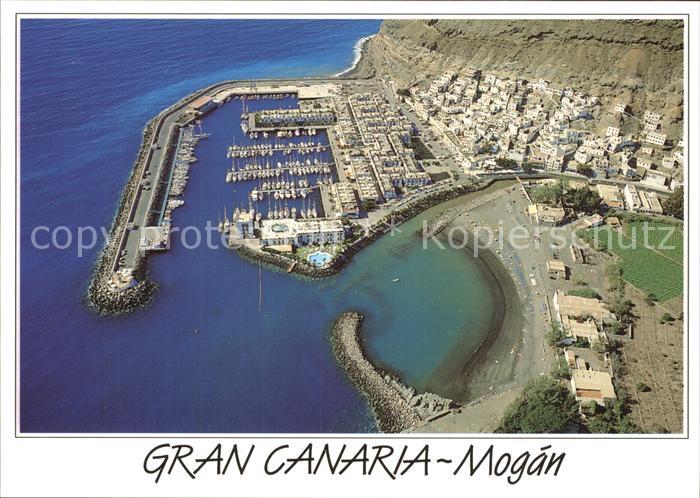 Mogan Hafen Kueste Fliegeraufnahme