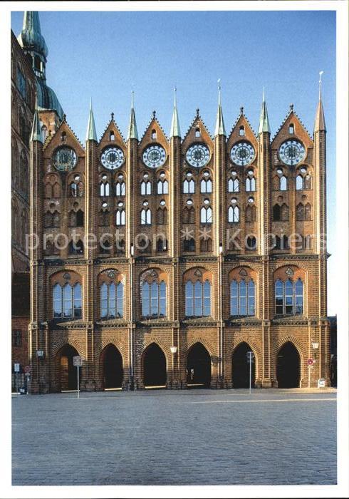 Stralsund Mecklenburg Vorpommern Rathaus aus Postkartenbuch Stralsund Die Zeit d