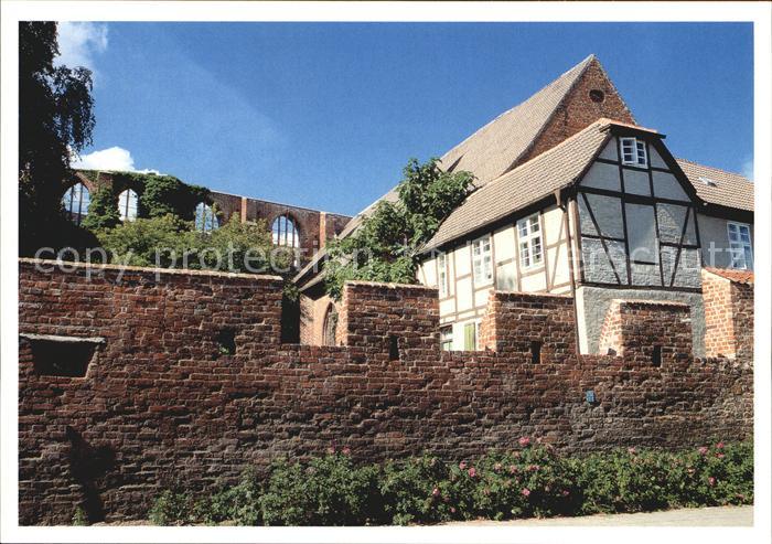 Stralsund Mecklenburg Vorpommern Stadtmauer Johanniskloster aus Postkartenbuch S