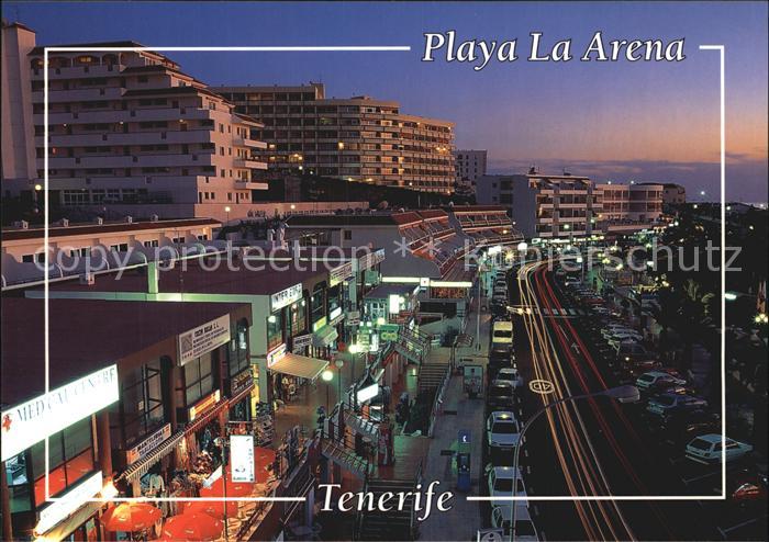 Playa La Arena Touristenzone Hotels Bars Restaurants Nachtaufnahme