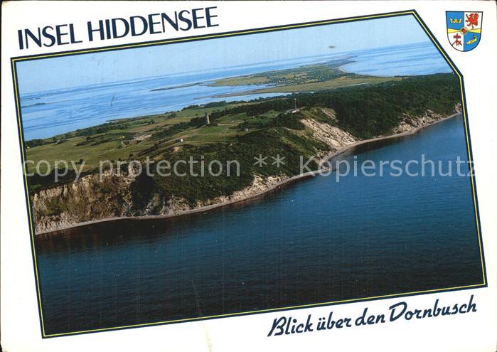Insel Hiddensee Blick ueber Dornbusch