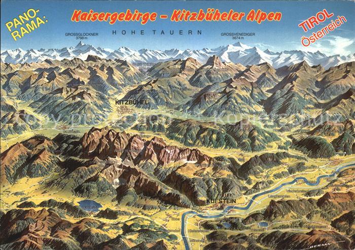 Kaisergebirge Panorama Kitzbueheler Alpen