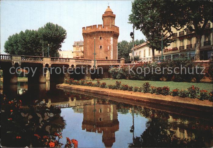 Perpignan Le Castillet Pont sur la Basse