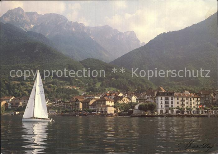 Saint-Gingolph Haute Savoie Frankreich Schweiz