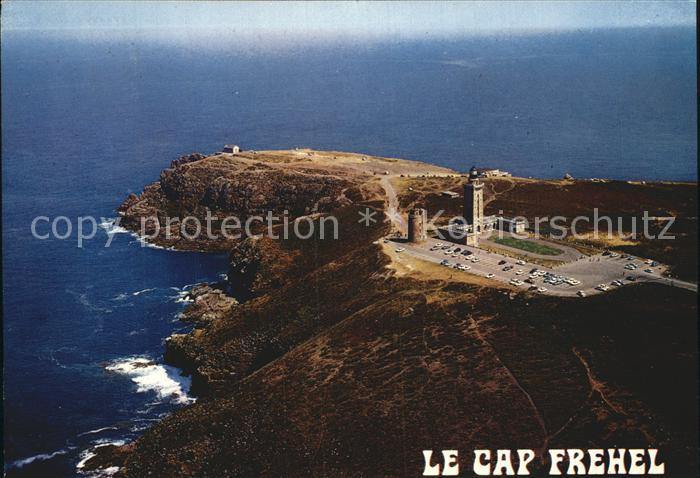 Cap Frehel Cotes d Armor Bretagne Fliegeraufnahme mit Leuchtturm
