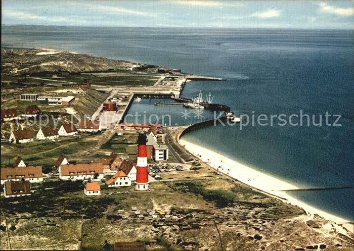 Hoernum Sylt Fliegeraufnahme mit Leuchtturm und Hafen