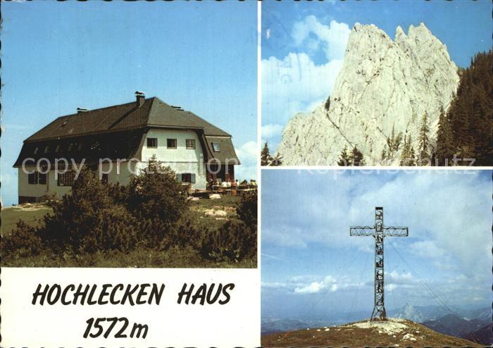 Hoellengebirge Hochleckenhaus Adlerspitzen Gipfelkreuz am Brunnkogel