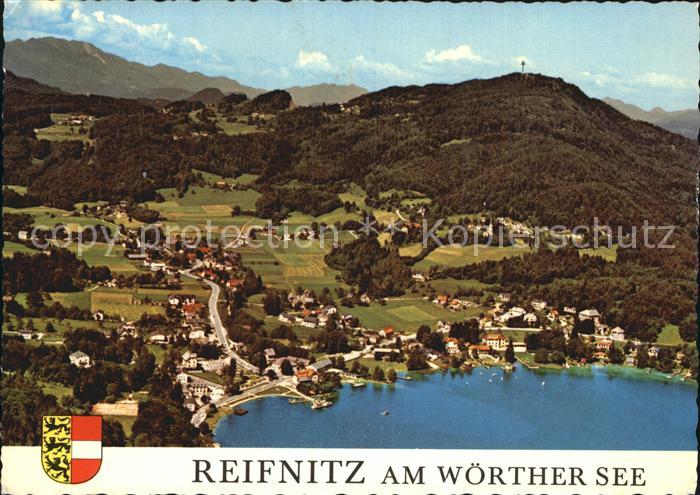 Reifnitz Woerthersee Fliegeraufnahme mit Pyramidenkogel