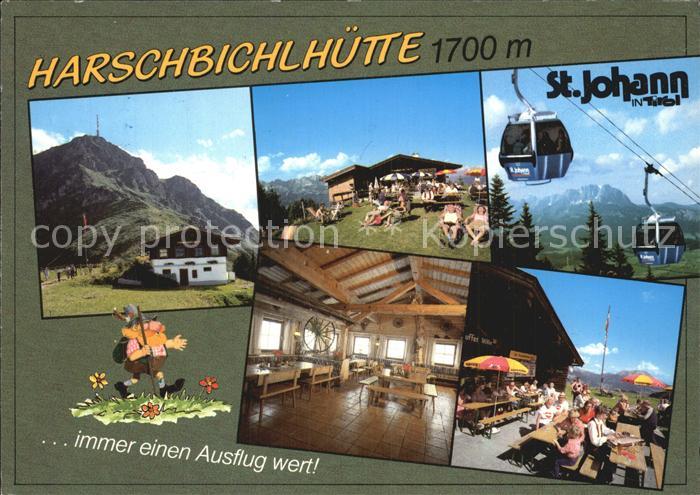 St Johann Tirol Harschbichlhuette Berggasthof Seilbahn