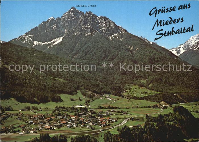 Mieders Tirol Stubaital Fliegeraufnahme