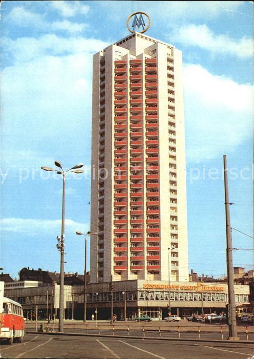 LEIPZIG Sachsen Hochhaus Wintergartenstrasse Restaurant Stadt Dresden