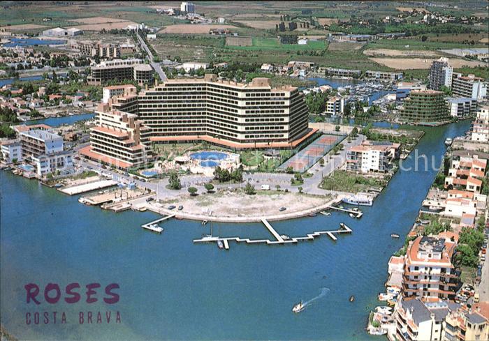 Rosas Costa Brava Cataluna Santa Margarita Isla de Rosas Vista parcial aereo
