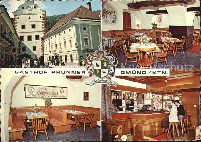 Gmuend Kaernten Gasthof Prunner Stadtturm Braustuben Gaststube