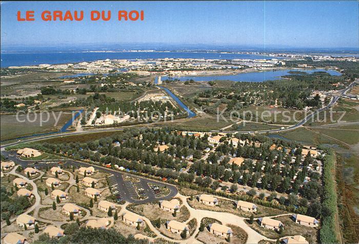 Le Grau-du-Roi Gard Camping Le Salonique et Les Flamants Roses Vue aerienne