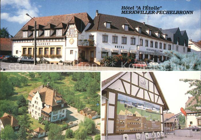 Merkwiller-Pechelbronn Hotel A l'Etoile et ses annexes Fliegeraufnahme