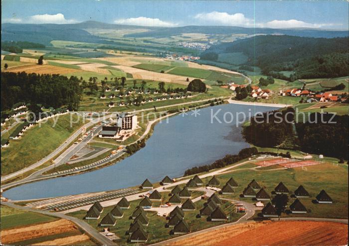 Kirchheim Hessen Hotel SeePark Kirchheim Ferienanlage Stausee Fliegeraufnahme