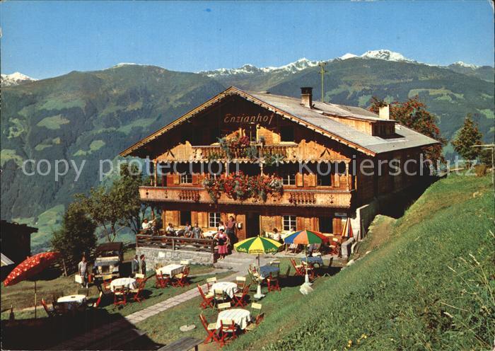 Zell Ziller Tirol Alpengasthof Enzianhof Terrasse