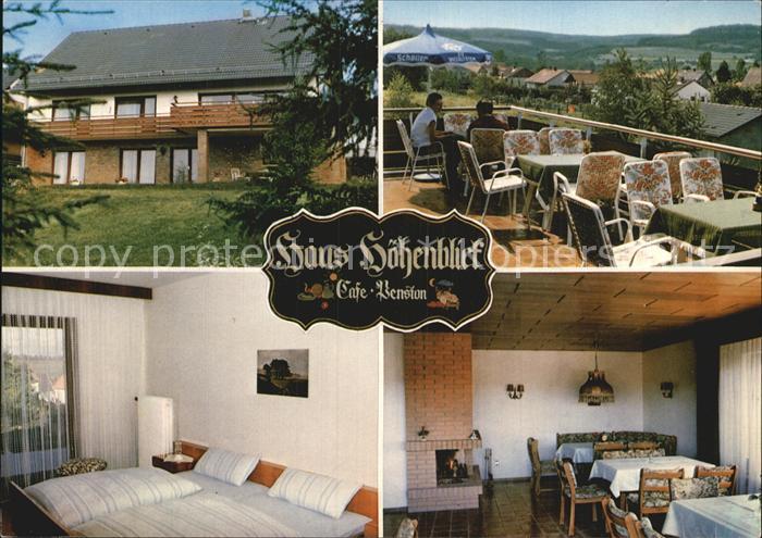 Herbstein Haus Hoehenblick Cafe Pension Terrasse Zimmer Gaststube
