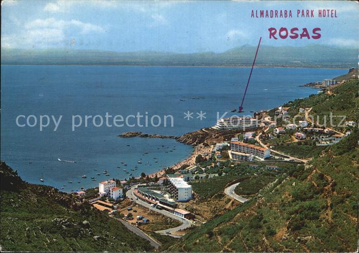 Rosas Costa Brava Cataluna Panoramica de La Almadraba y Golfo de Rosas