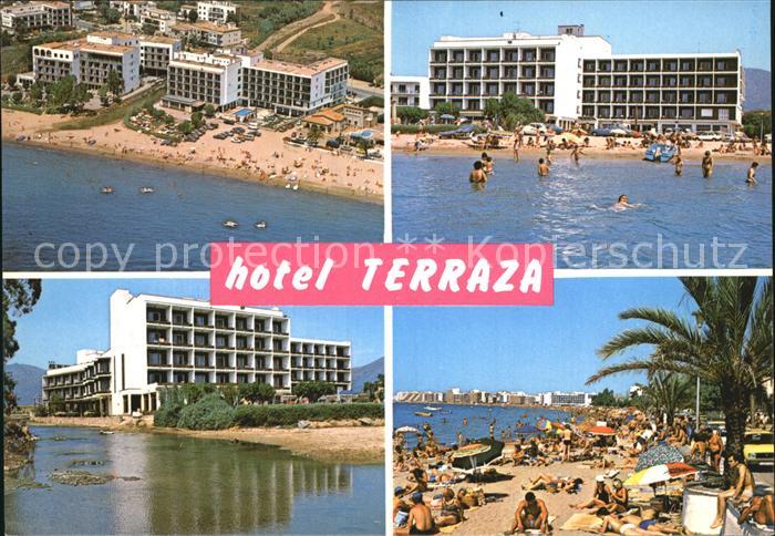 Rosas Costa Brava Cataluna Hotel Terrazza Fliegeraufnahme Strandpartien