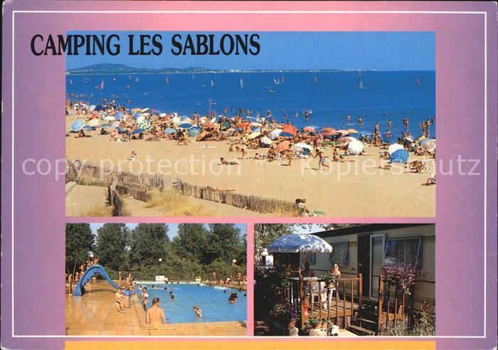 Portiragnes Camping Les Sablons Plage Piscine