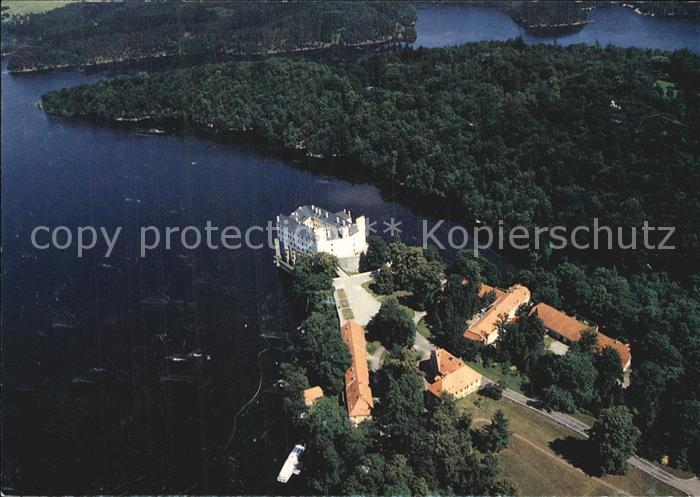 Orlik nad Vltavou Burg Orlik Stausee Fliegeraufnahme