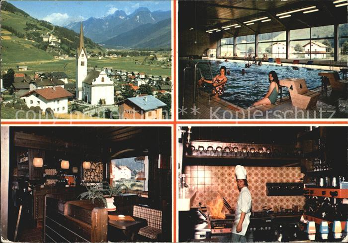 Tirol Region Sillianer Grillalm Hallenbad Gastraum Kueche Panorama