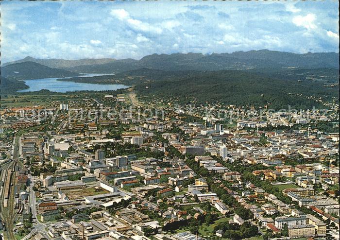 Klagenfurt Woerthersee Fliegeraufnahme