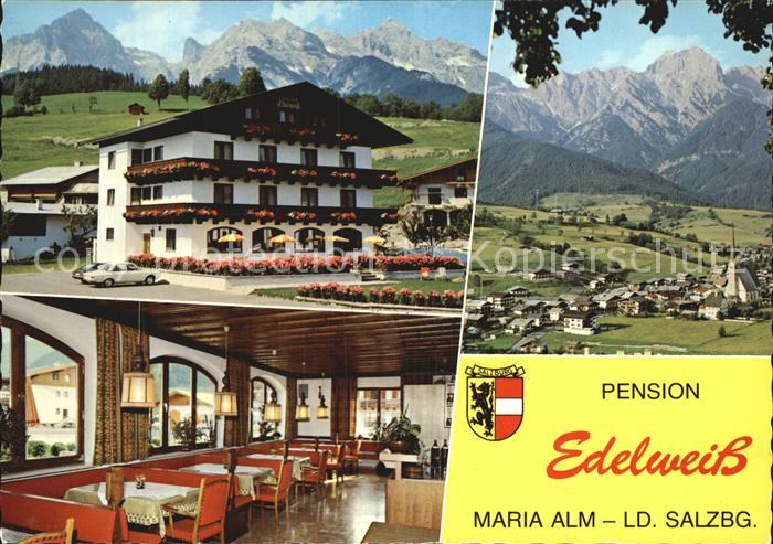 Maria Alm Steinernen Meer Pension Edelweiss Gastraum Panorama
