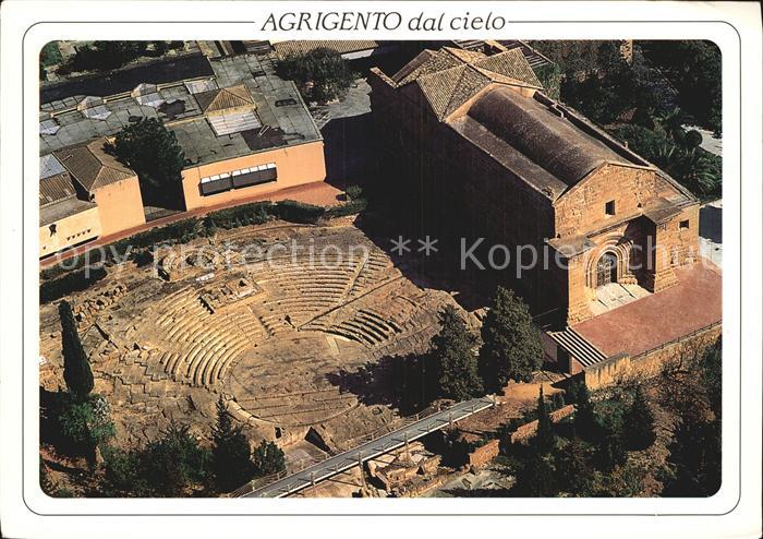 Agrigento Falaride Oratorium und S Nicola Kirche Fliegeraufnahme