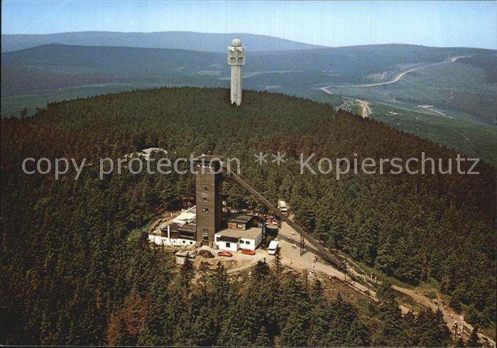 Braunlage Harz Wurmbergbaude und Sender Fliegeraufnahme