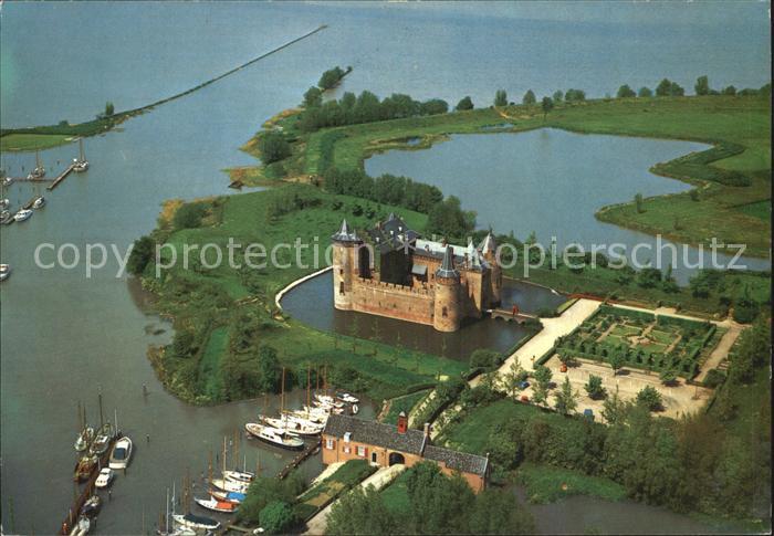Muiden Rijksmuseum Muiderslot Luchtopname Schloss