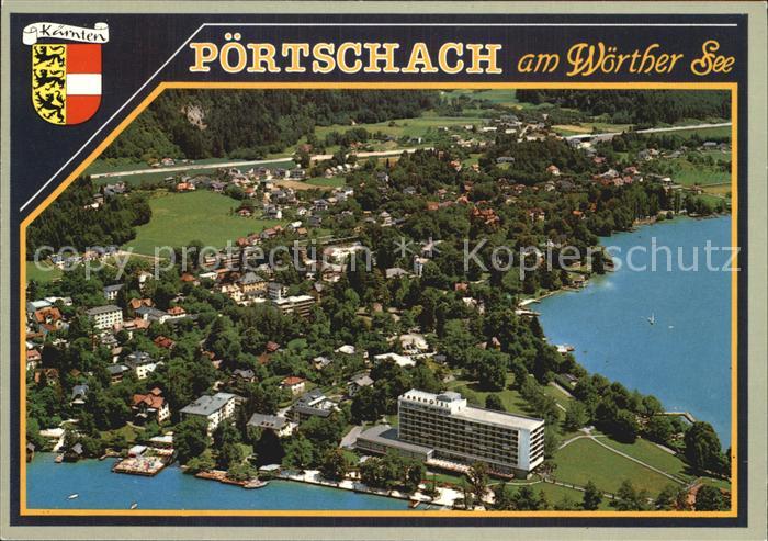 Poertschach Woerthersee Ferienort Fliegeraufnahme