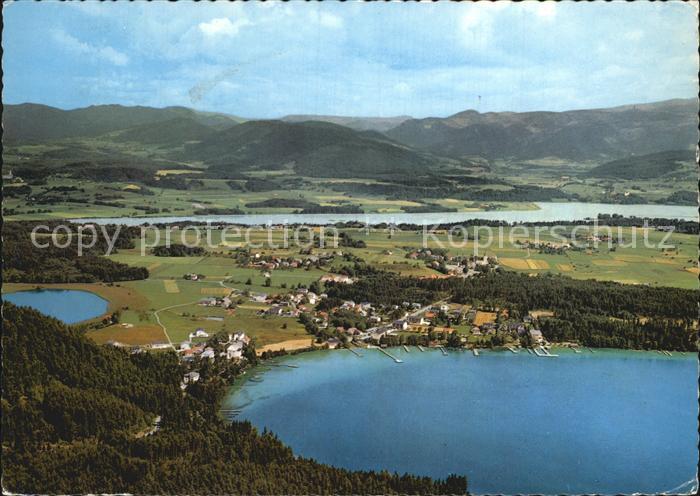 Seelach Klopeinersee Kleinsee Stausee Fliegeraufnahme