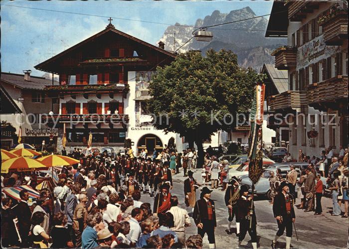 St Johann Tirol Gasthof Festumzug Sommerfrische Kaisergebirge