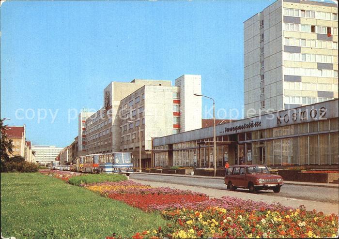 Neubrandenburg Treptower Strasse Gaststaette Kosmos Hochhaeuser