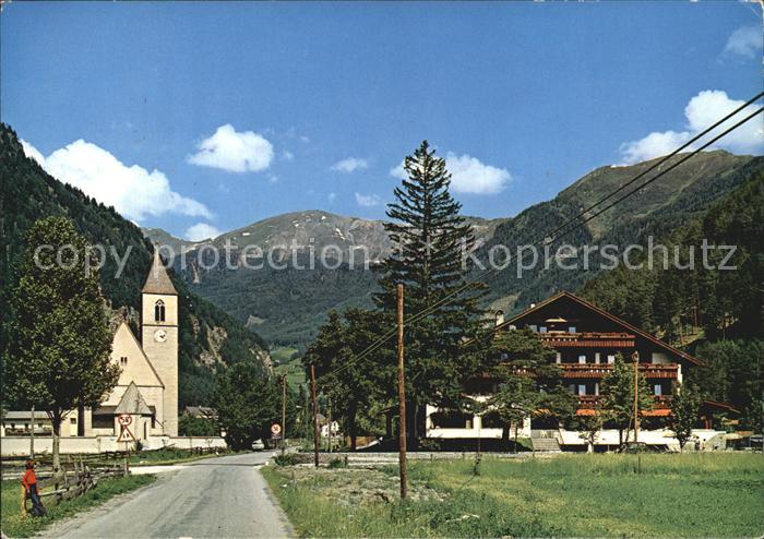 Pfitsch Hotel Wiesnerhof Kirche Eisacktal Alpen