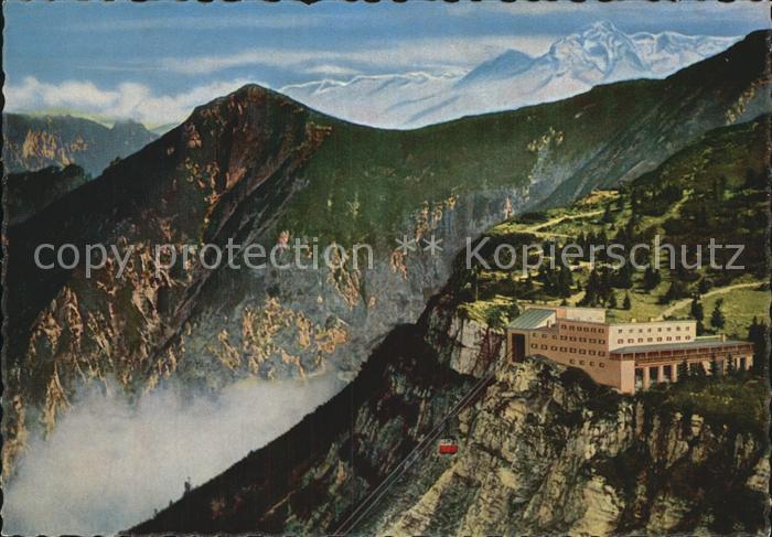 Bad Reichenhall Berghotel Predigtstuhl aus der Vogelperspektive Gebirgspanorama