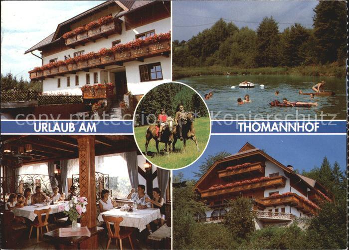 Velden Woerthersee Thomannhof Gasthof Thomann Restaurant Badesee Reiten