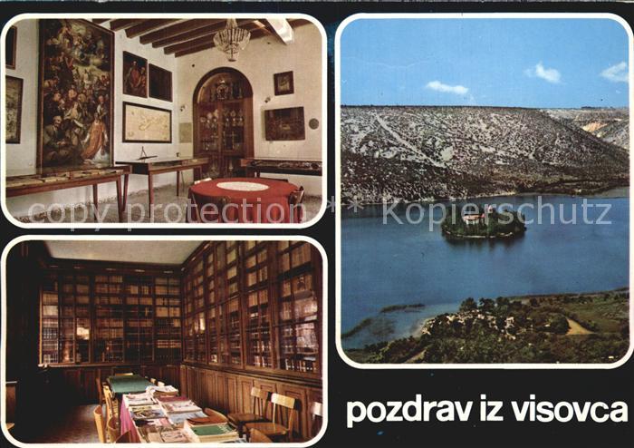 Sibenik Visovac Franjevacki Samostan Muzej Biblioteka Klosterinsel Museum Biblio