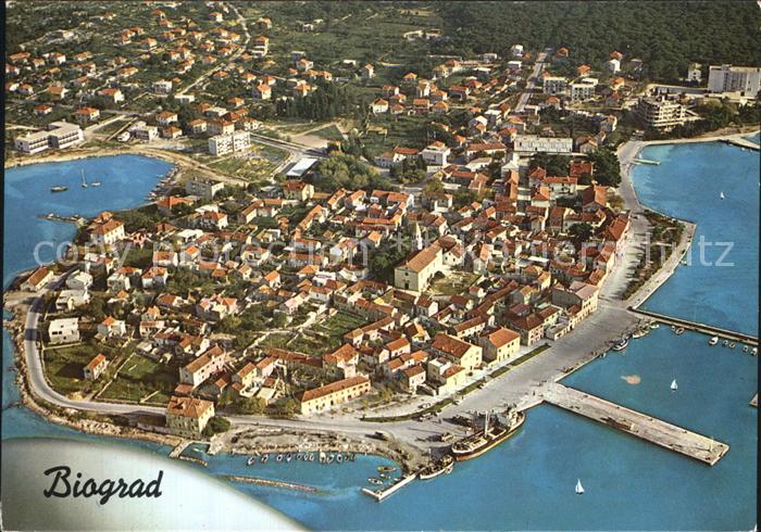 Biograd Halbinsel Altstadt Fliegeraufnahme