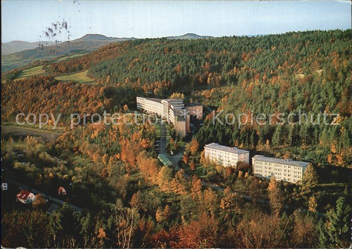 Schwabthal Sanatorium Lautergrund im Hintergrund Staffelberg Herbststimmung