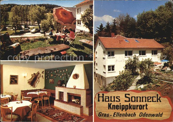 Gras-Ellenbach Haus Sonneck Garten Kaminzimmer Kneippkurort Odenwald