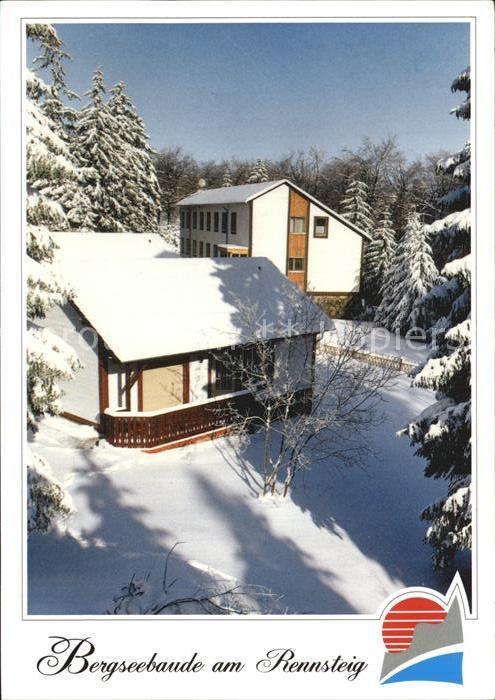 Floh-Seligenthal Bergseebaude am Rennsteig Pension Gaststaette Winterimpressione